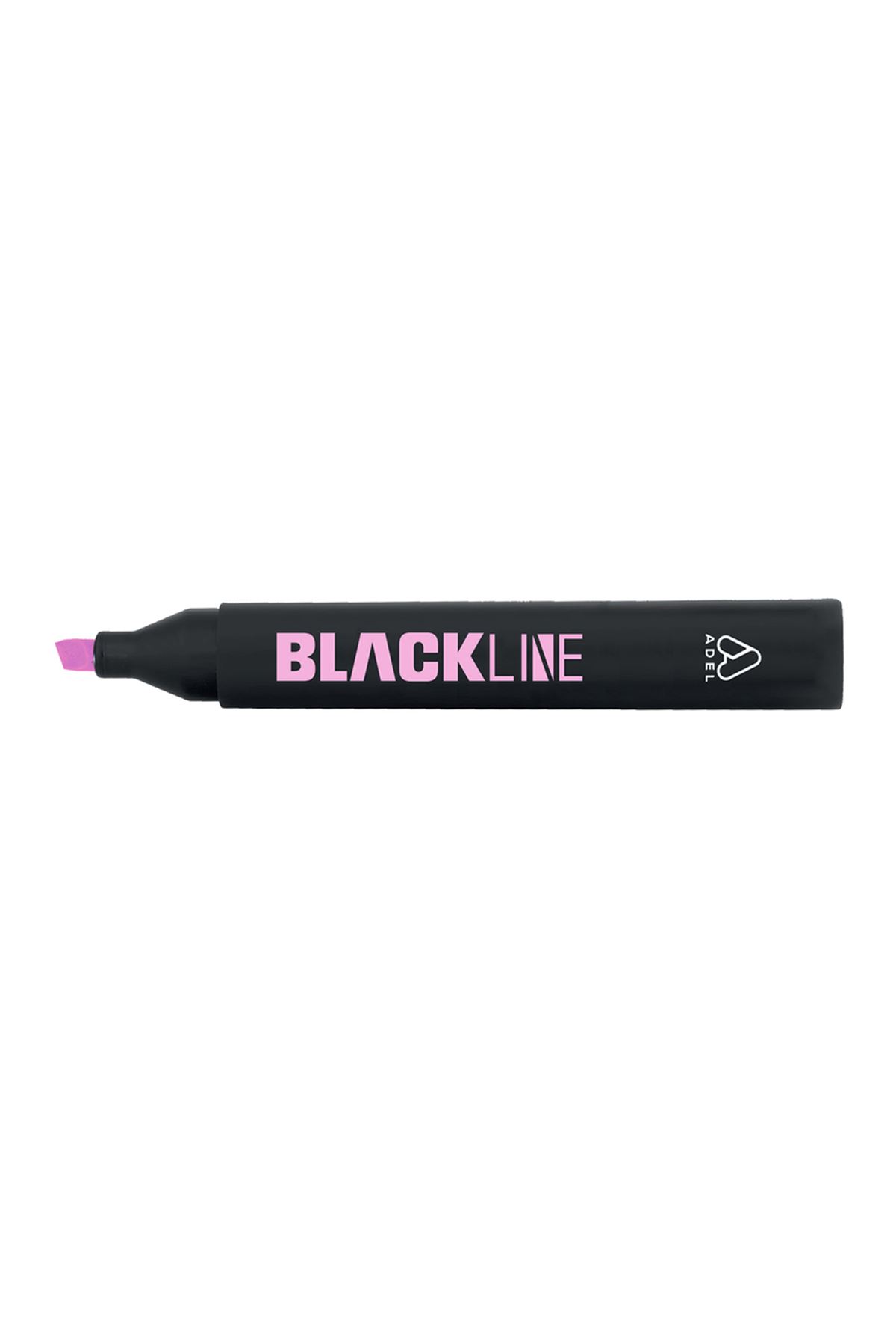 Adel Blackline Pastel Pembe Fosforlu Kalem | Su Bazlı Mürekkep & 3 Farklı Çizim Kalınlığı