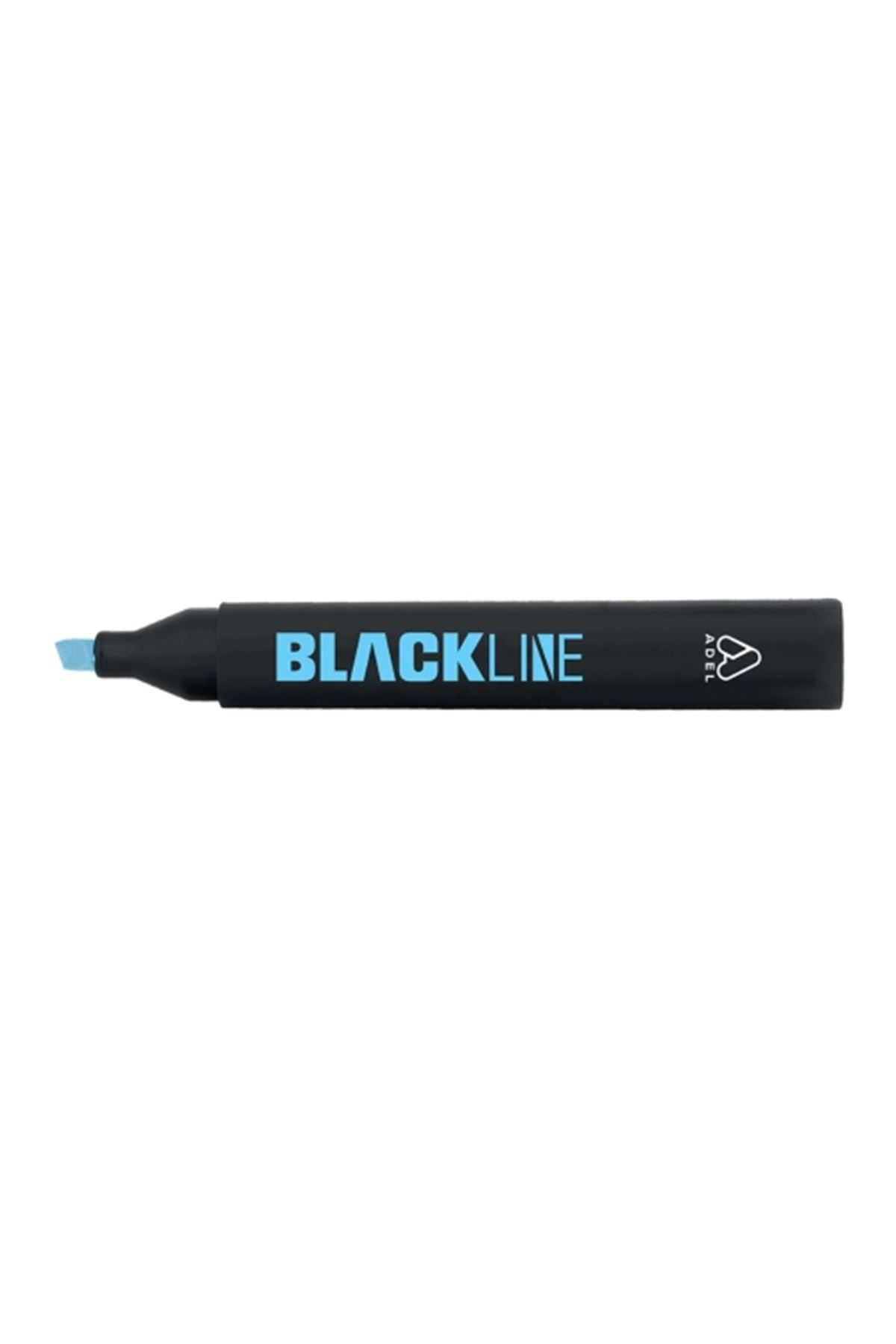Blackline Pastel Mavi Fosforlu Kalem | Su Bazlı Mürekkep & 3 Farklı Çizim Kalınlığı